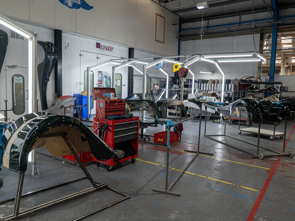 A man working in an automotive workshop